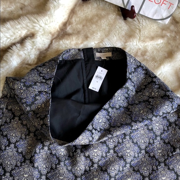 ANOTHER EXCLUSIVE LOFT/ANN TAYLOR Sz14 PRINT SKIRT - Picture 8 of 16